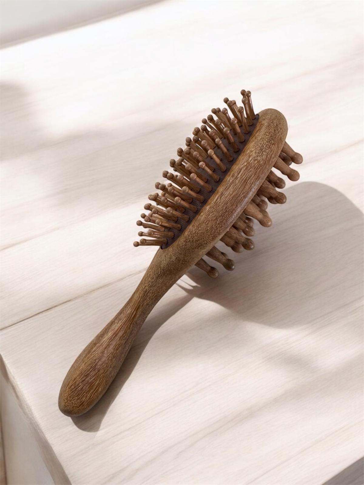 5- Natural Bamboo Hairbrush | Gentle and Sustainable Care for Your Hair